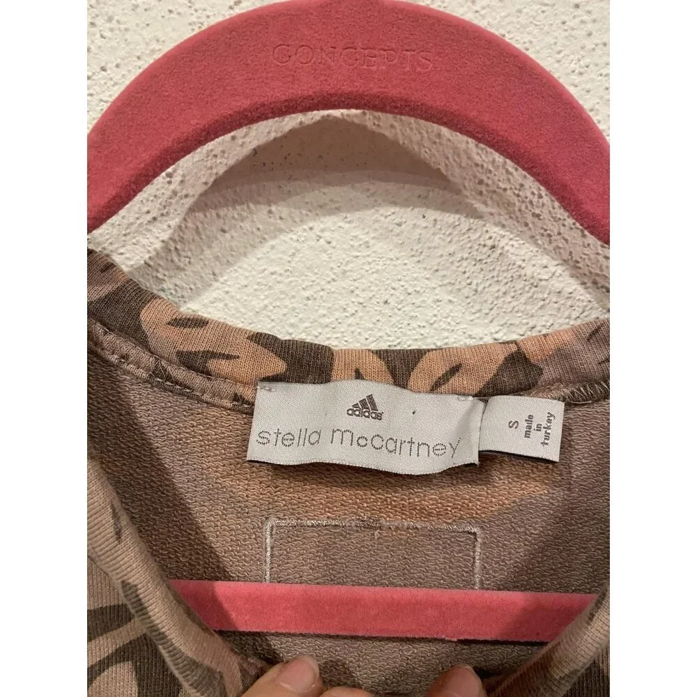 Adidas Stella McCartney Shirt Womens Small Floral Cropped Pullover Boxy Fit - Picture 3 of 5